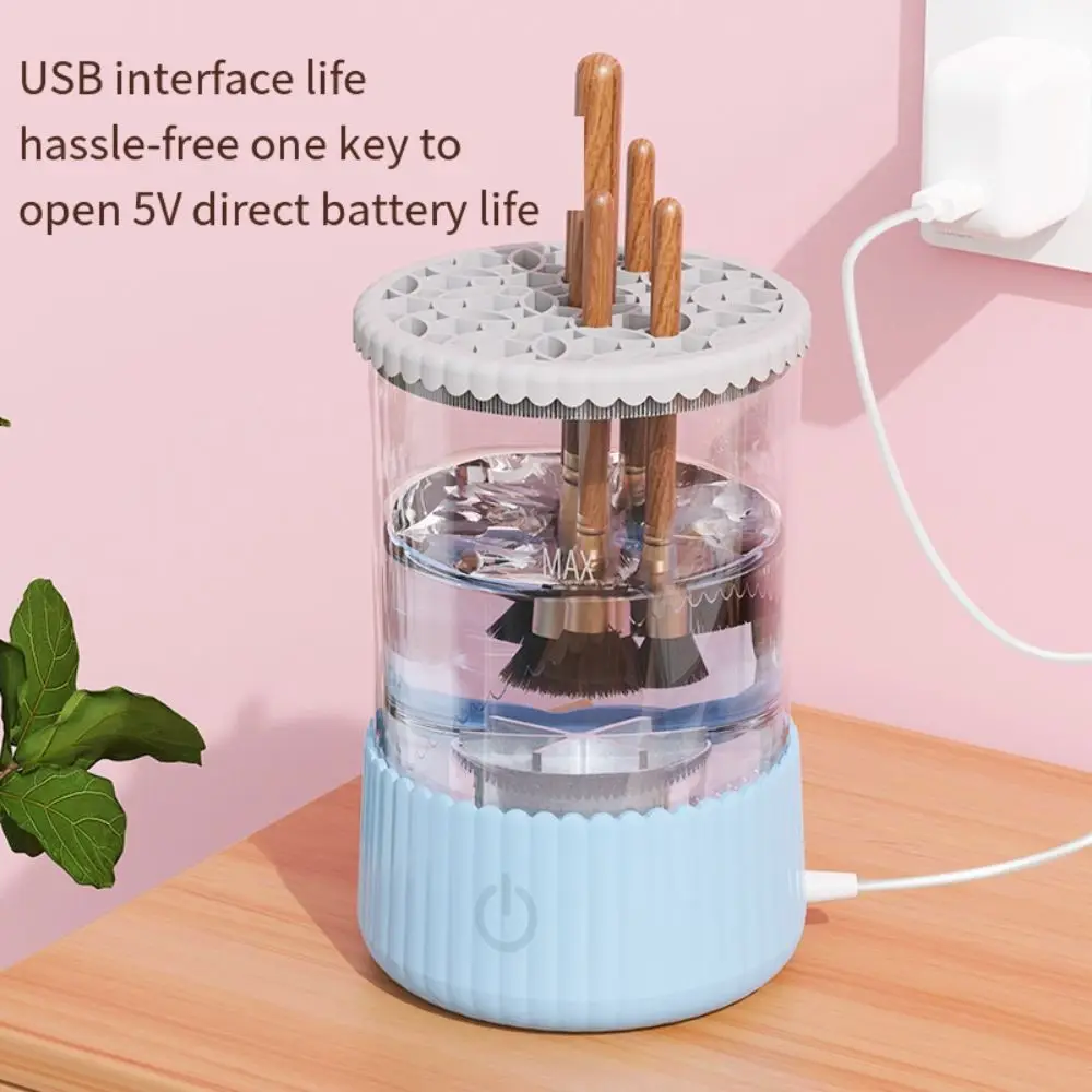 Автоматический электрический очиститель кистей для макияжа 3 в 1 5 В сушилка