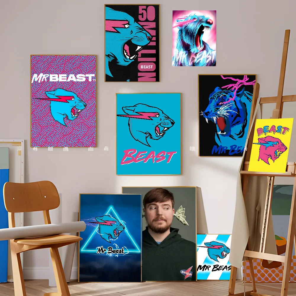Игра Blogger M-MrBeast DIY липкий постер водостойкая бумажная наклейка кофейня бар