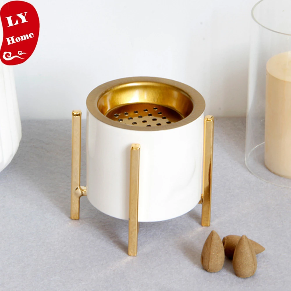 

Home Decor High Quality Bakhoor Ceramics Incense Burner Simple Style Party Gift Incense Burner