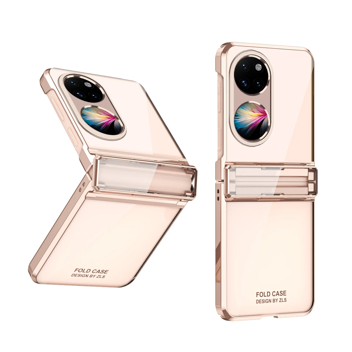 

For Huawei P50 Pocket cases Phantom Electroplated Folding Case For Huawei P50 Pocket 5G Cover Shockproof Hinge Trendy Phone Case