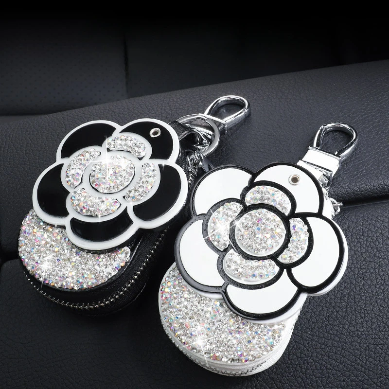 Чехол для автомобильного ключа с камелией чехол зеркалом косметики защитное