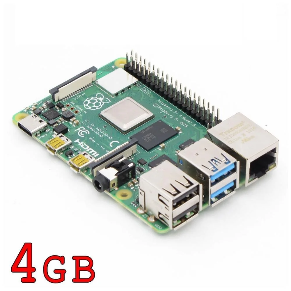 2022.4GB SDRAM Raspberry Pi 4 Model B BCM2711 Cortex-A72 64-bit Quad core 1.5GHz SOC 2.4&5.0 GHz WiFi Bluetooth4