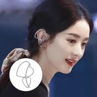 new heart shaped clip earrings for women ear clips without piercing sparkling zircon ear cuff high quality fashion jewelry gifts