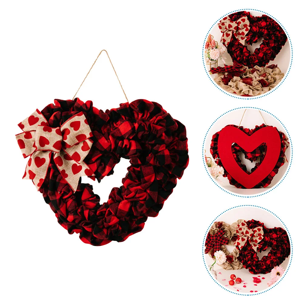 

Wreath Valentine Door Heart Day S Front Hanging Decorationssign Wreaths Ornament Decoration Valentines Farmhouse Red Wedding