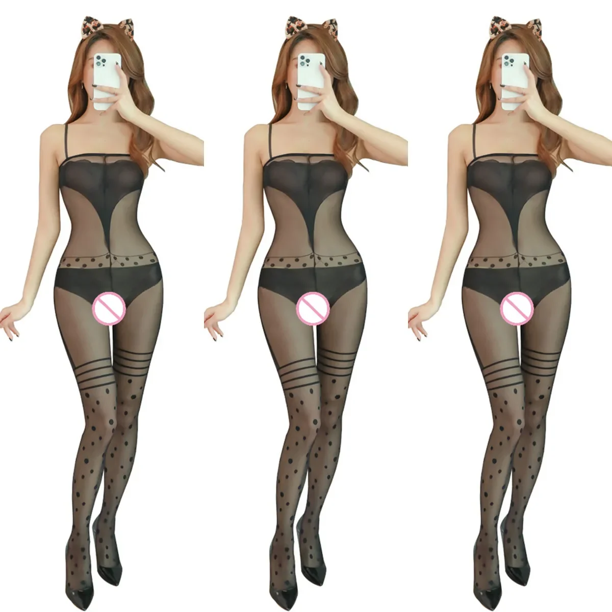 Новый женский комбидресс соблазнительный костюм-кошка нижнее белье платье