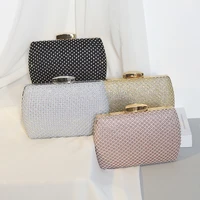 hot fix rhinestone purse for wedding box shape dress bag clucth bags for woman party women clutches