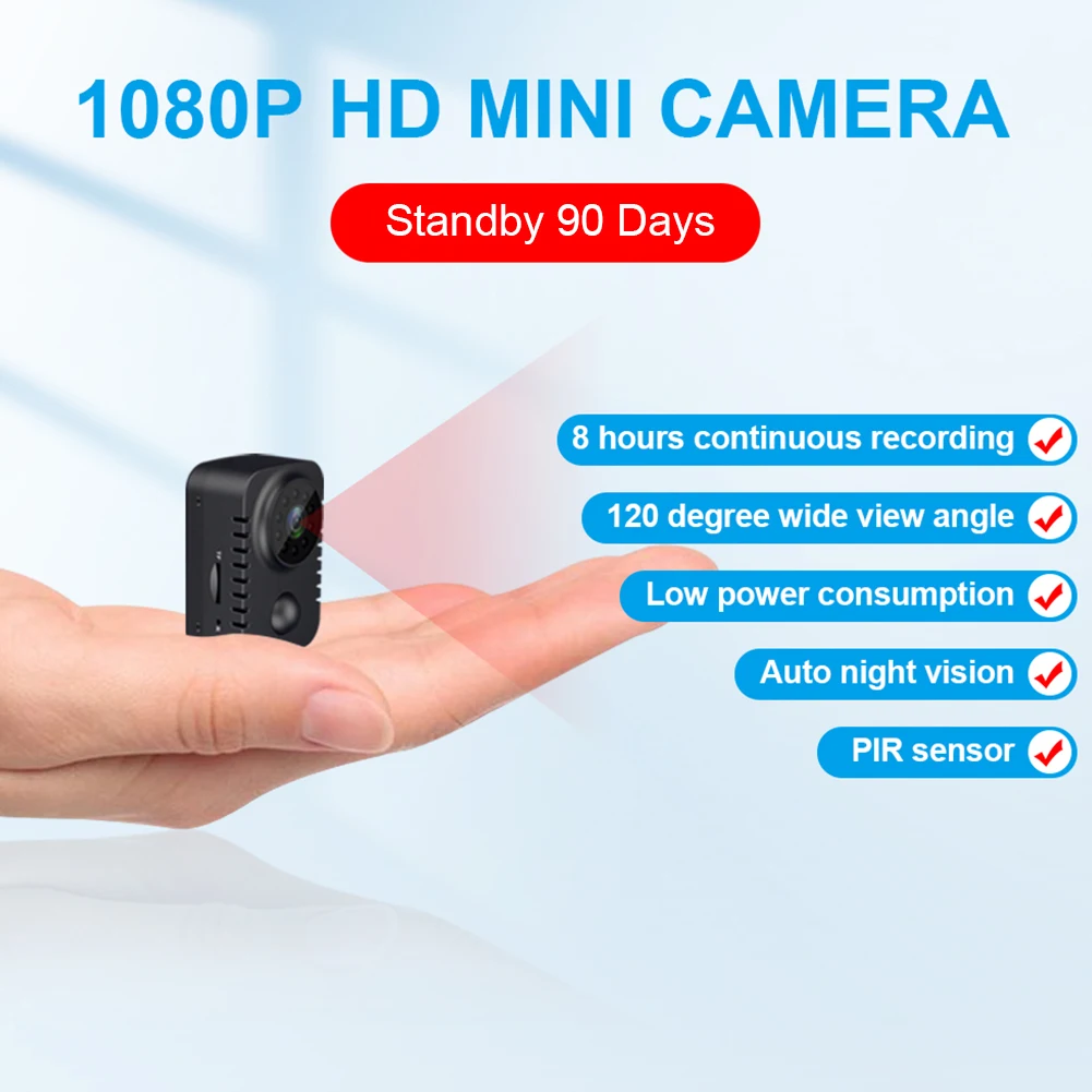 HD Mini Body Webcam Wireless 1080P Security Pocket Cameras Motion Activated Surveillance Camera For Cars Standby Video Recorder |