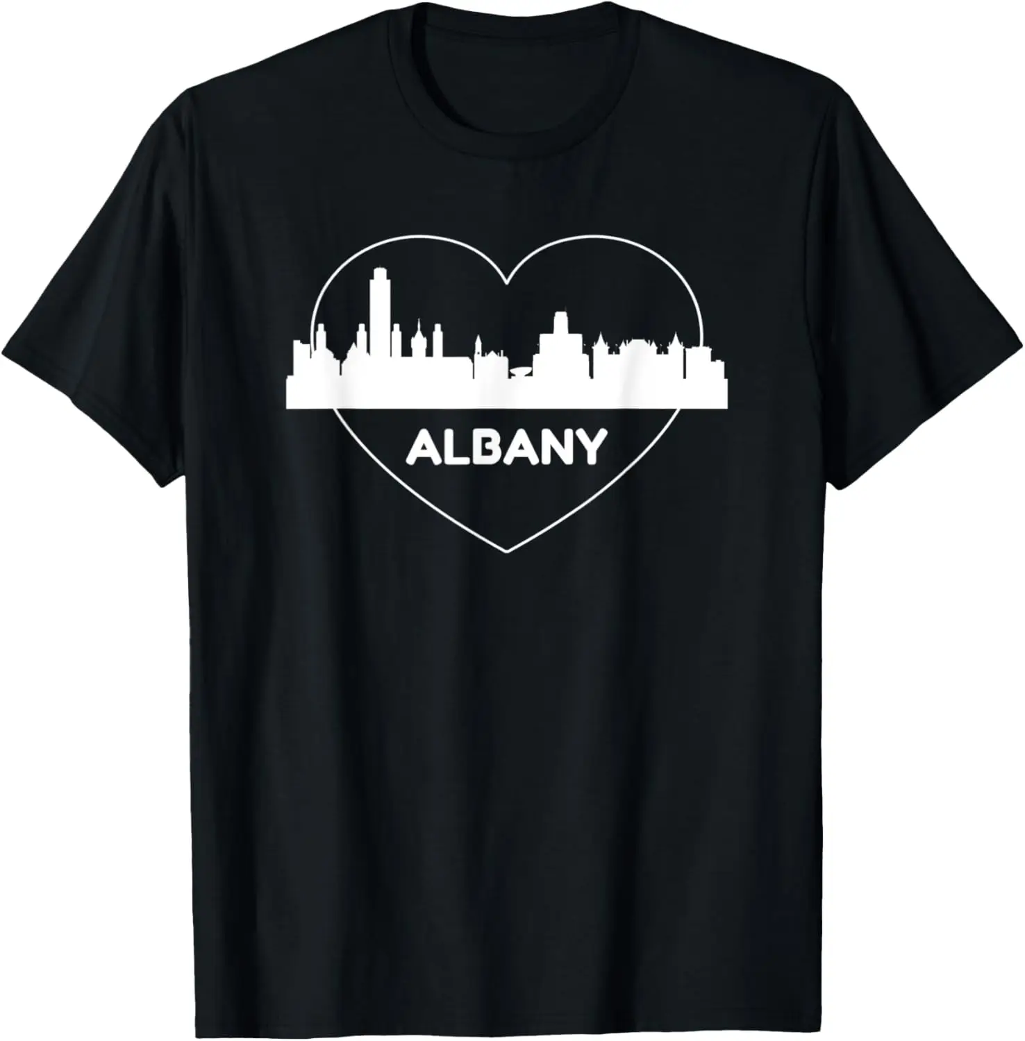 Фото Сувенирная футболка с рисунком Нью-Йорка Albany NY Skyline Art Silhouette №1