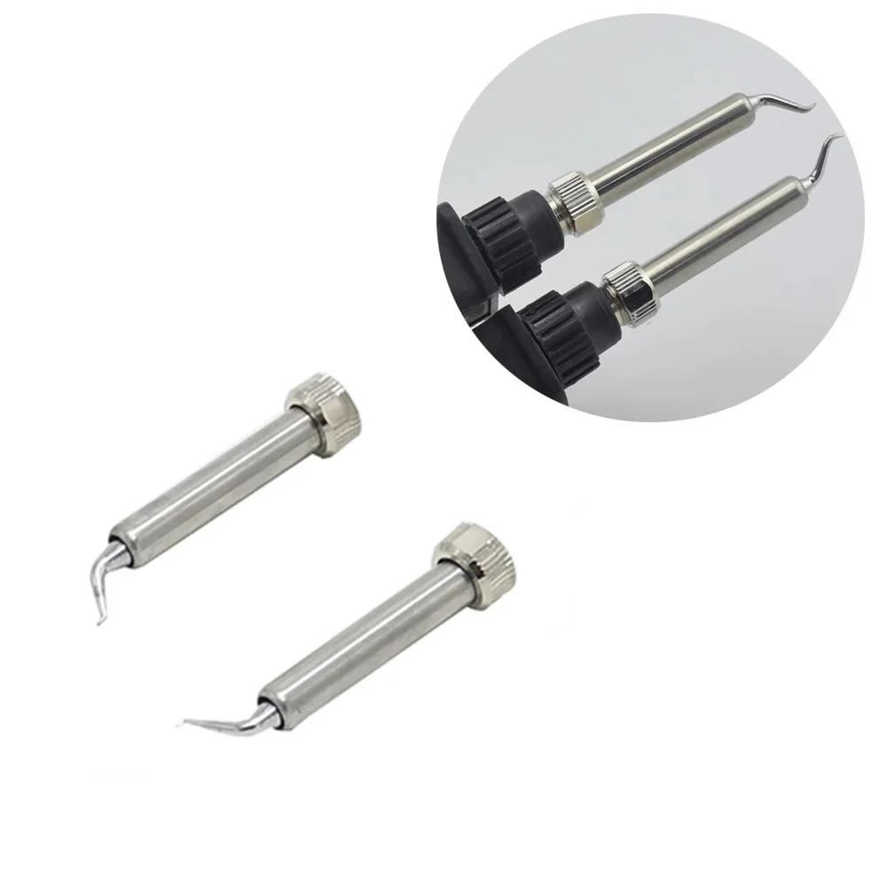 

902 Electric Soldering Iron Tweezers Kit 2pcs Steel Special Elbow Desoldering IC Chip Enclosure Fasteners Soldering Tools