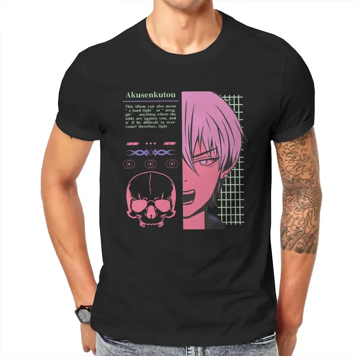 Serial Experiments Lain T Shirt Men's 100% Cotton Casual T-Shirt Round Collar Japanese Anime Tees Short Sleeve Clothing Original