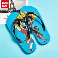 bandai one piece anime summer new cartoon flip flops casual male non slip soft sole beach sandals 38 40