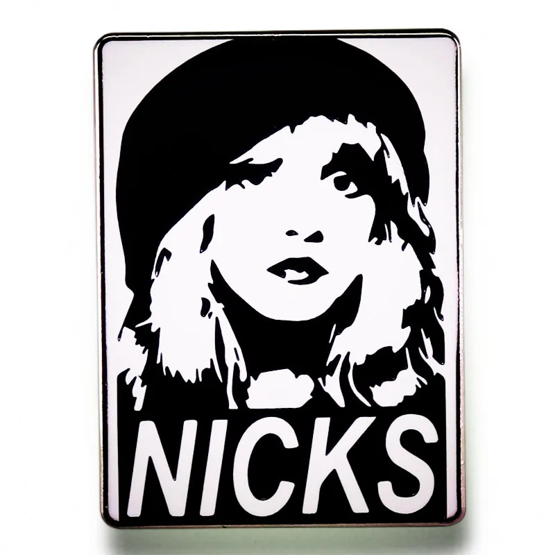 Эмалированная брошь в виде флиса Rock Queen Stevie Nicks, металлические бриллиантовые Броши из сплава для рюкзаков, ювелирные аксессуары
