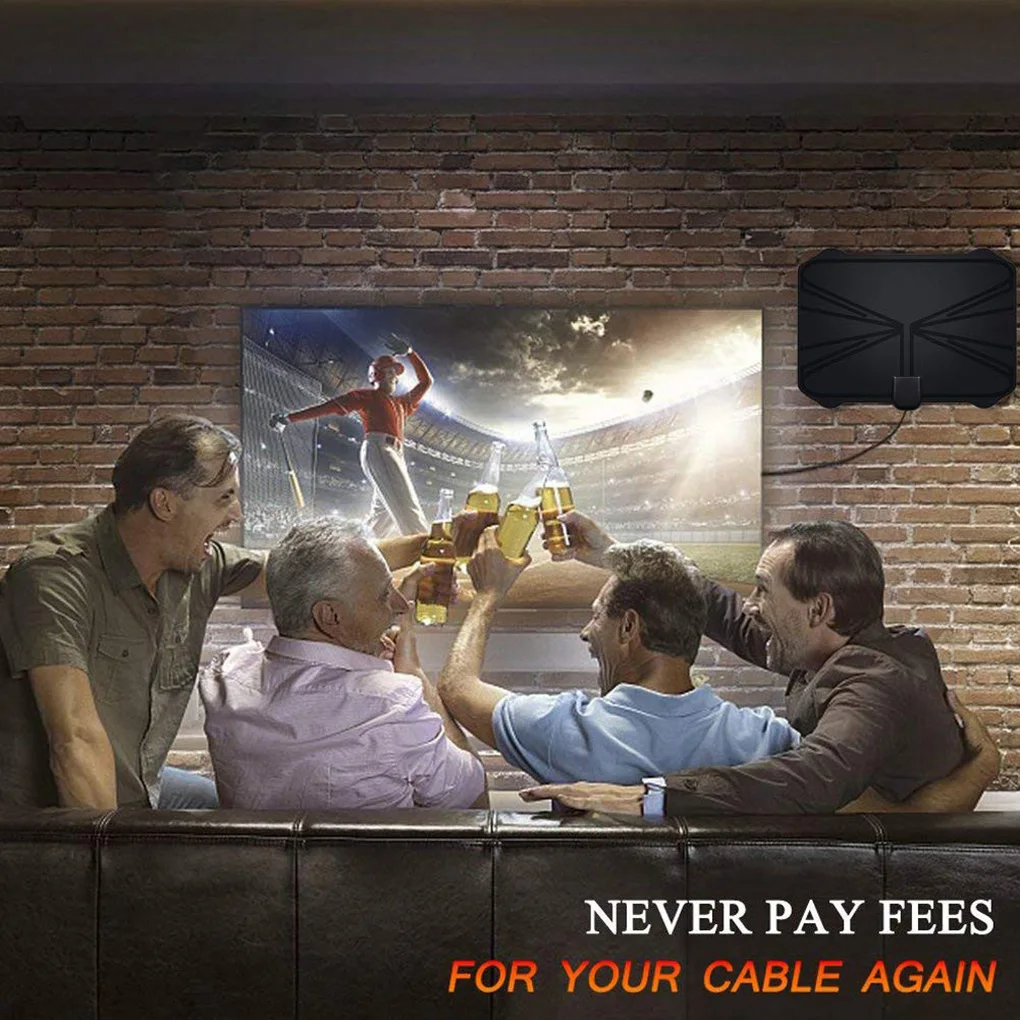 

4K Digital HDTV Aerial Indoor Amplified Antenna 1180 Miles Range HD1080P DVBT2 Freeview TV