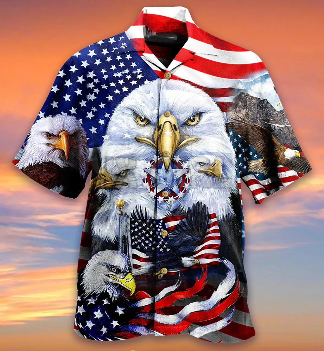 

America Proud Happy Day Hawaiian Shirt 3D All Over Printed Hawaiian Shirt Men's For Women's Harajuku Casual Shirt Unisex