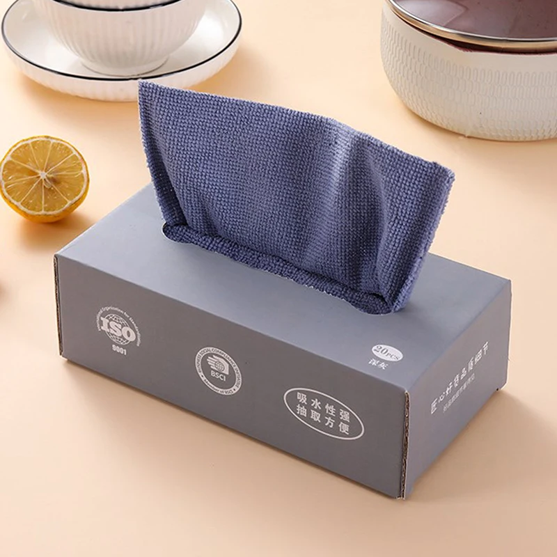 20 шт./кор. полотенце из микрофибры впитывающая кухонная тряпка для мытья посуды