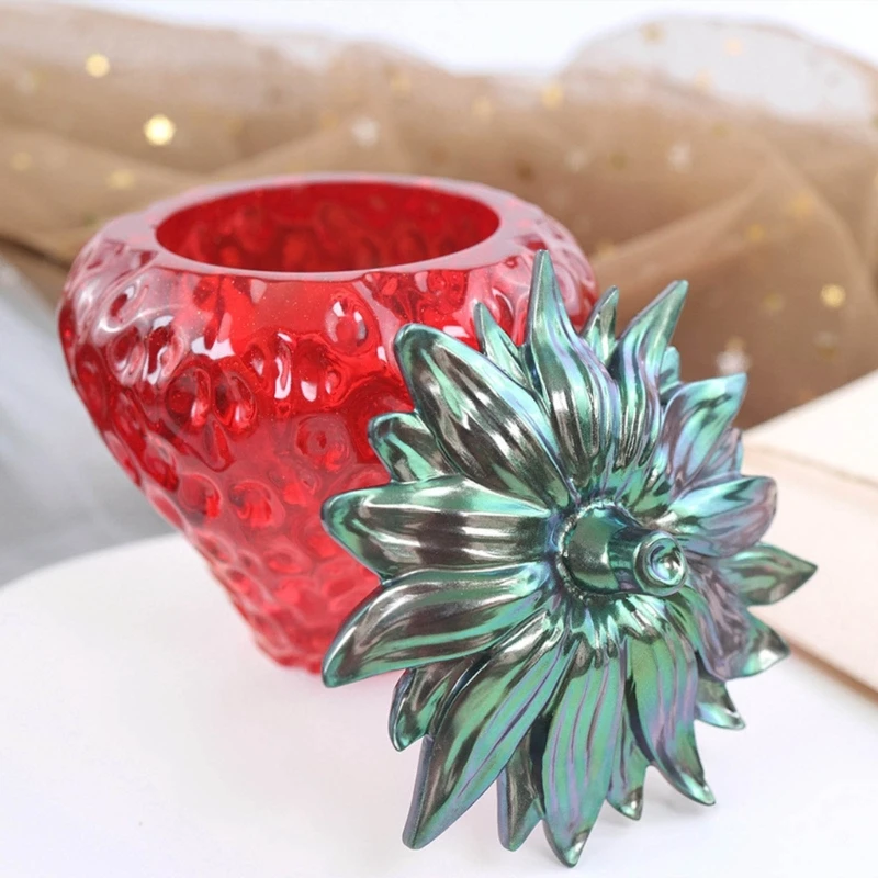 Силиконовая форма сделай сам в форме клубники маленькая банка с крышкой