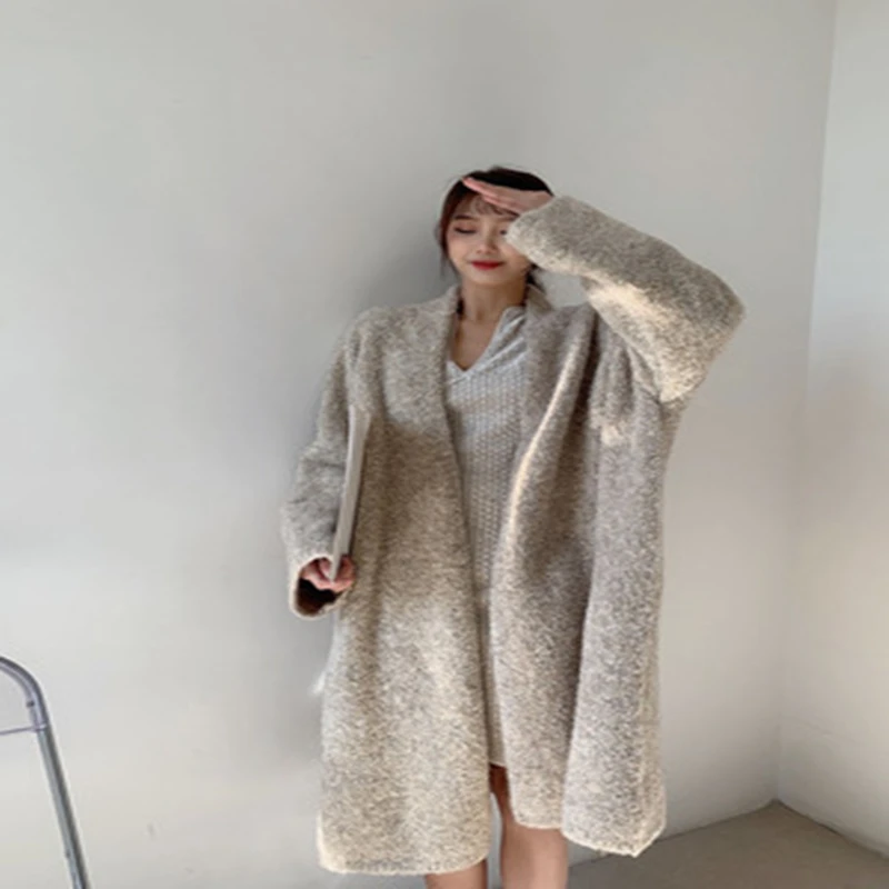 

Spot French Lazy Oversized Wool Shawl Coat 2021 New Women's Autumn And Winter Woolen Coat