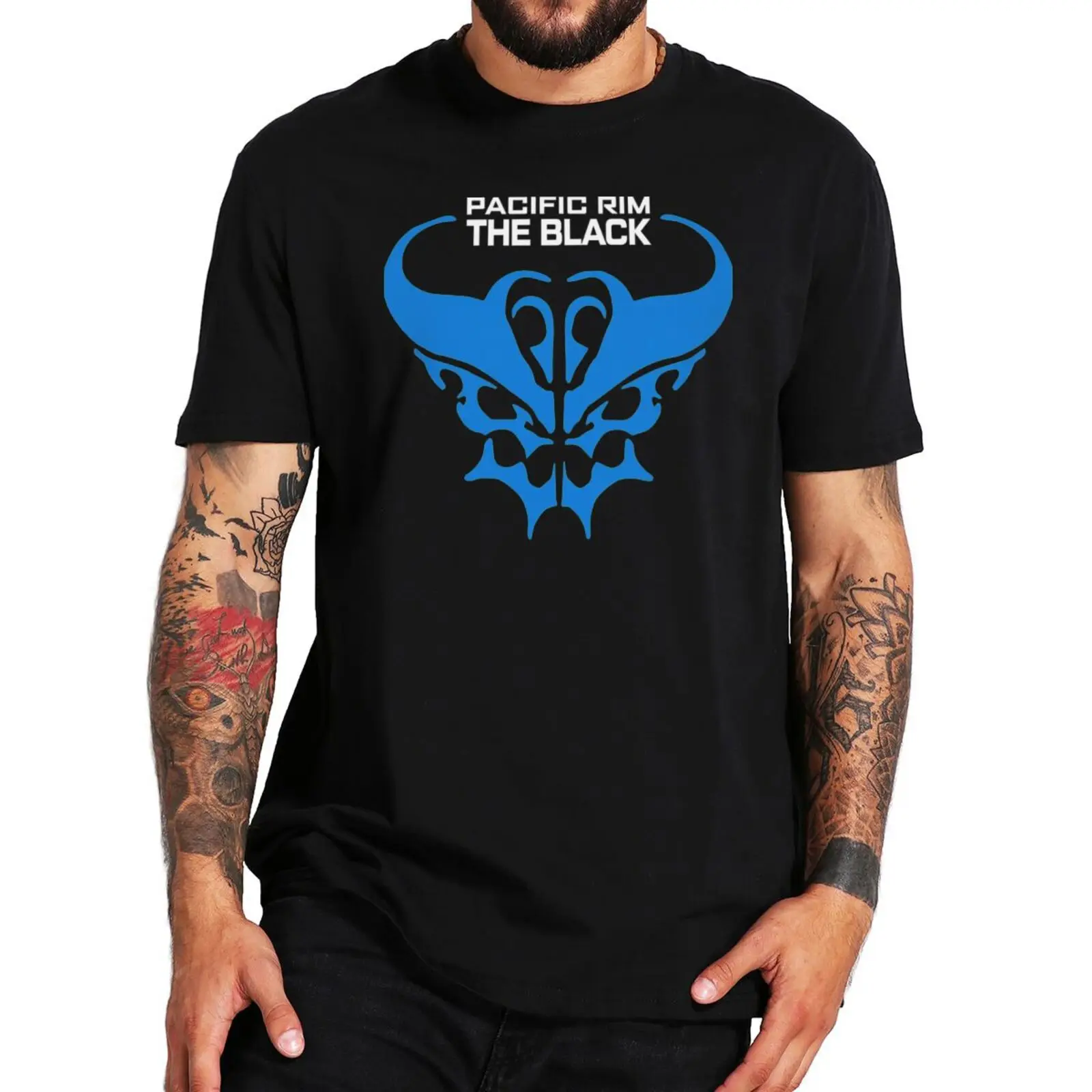 

Pacific Rim The Black T Shirt 2022 Kaiju Jaeger Academy Adult Animated Classic T-Shirt 100% Cotton EU Size Men's Clothing