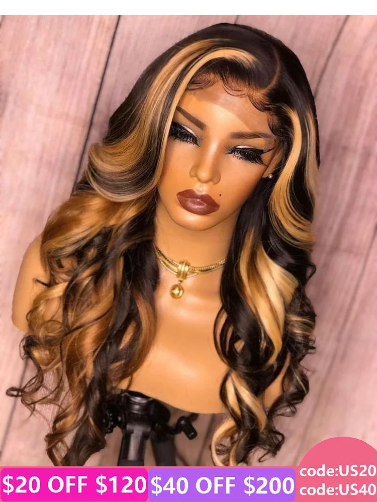 360 HD Lace Frontal Wig 4/27 Highlight Wig Body Wave 13X6 13X4 Lace Front Wigs For Women Human Hair Loose Wave Virgin Brazilian