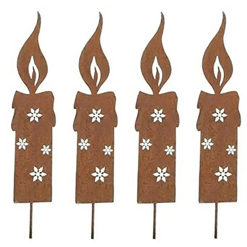 

Рождественские ярдовые знаки, искусственные украшения, наружное украшение для 4 ярдов, металлическое украшение для осенней лужайки