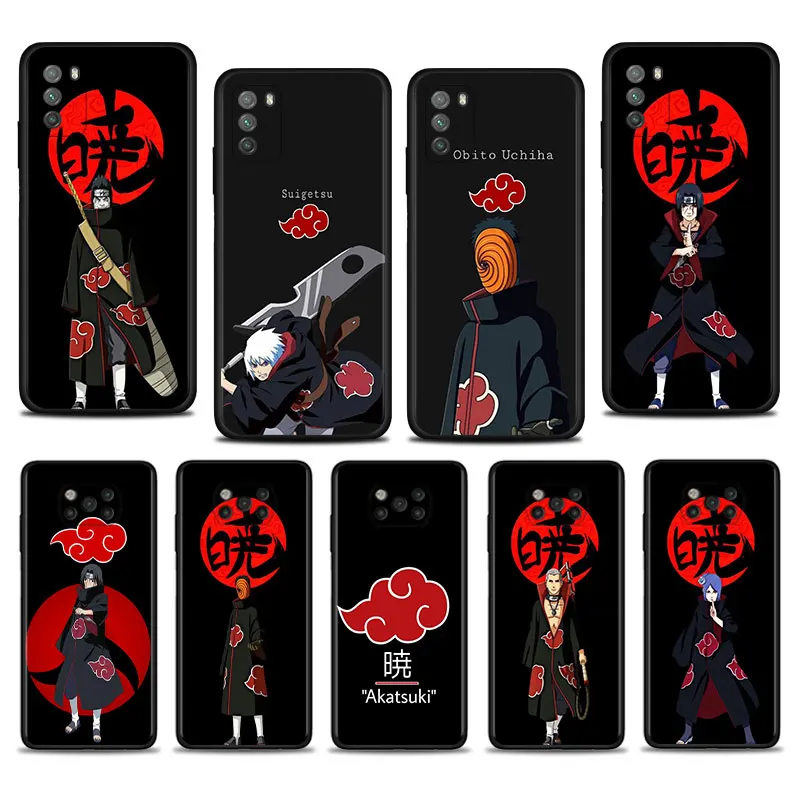 Чехол для телефона с аниме нарутосом Акацуки Какаси Xiaomi POCO X3 NFC M3 M4 Pro F1 F3 GT MI 9T 10T 11T