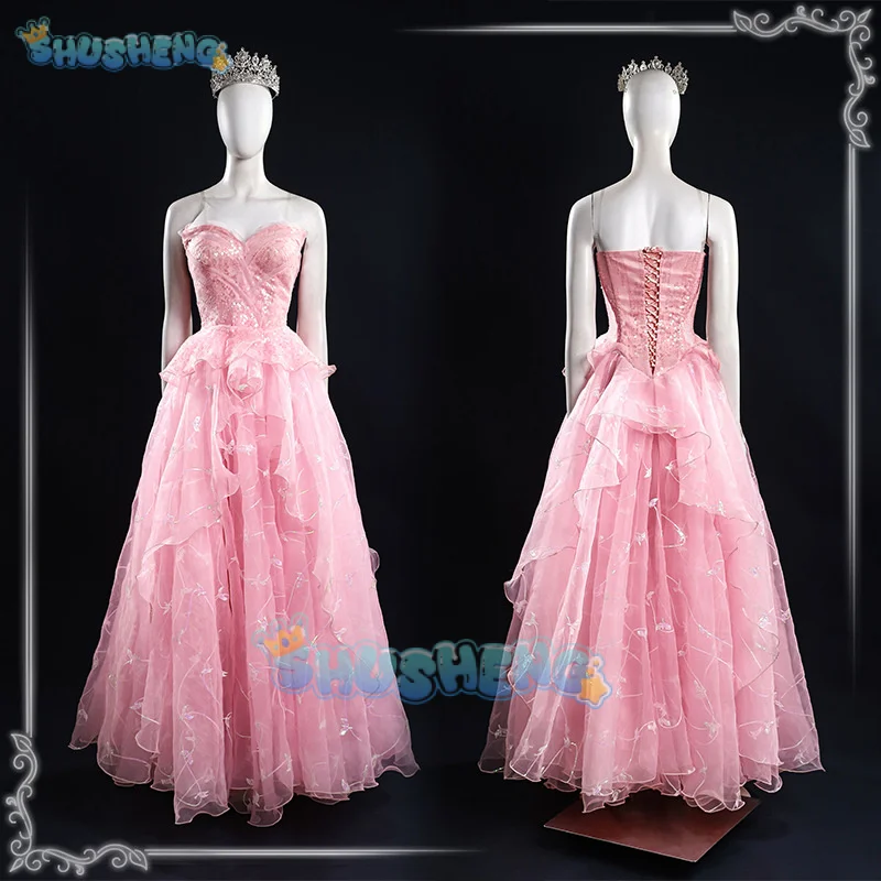 Shusheng зло Glynda карнавальный костюм розовое женское платье aceesories красивый наряд