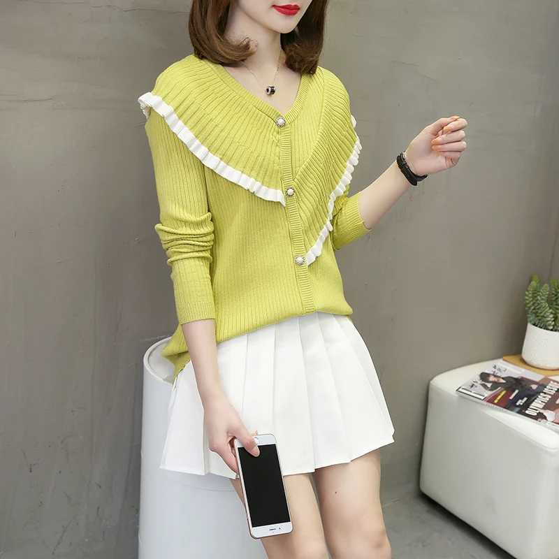 

Women's 2022 winter new top loose large lace sweater one