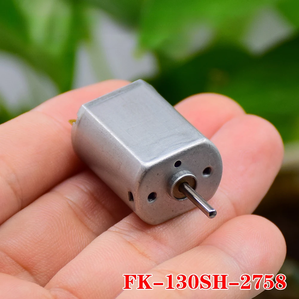 

Micro FK-130SH Двигатель с угольной щеткой DC 3 В 5 В 6 В 27900 об/мин Высокоскоростная железная задняя крышка для игрушечного автомобиля, модели лодки