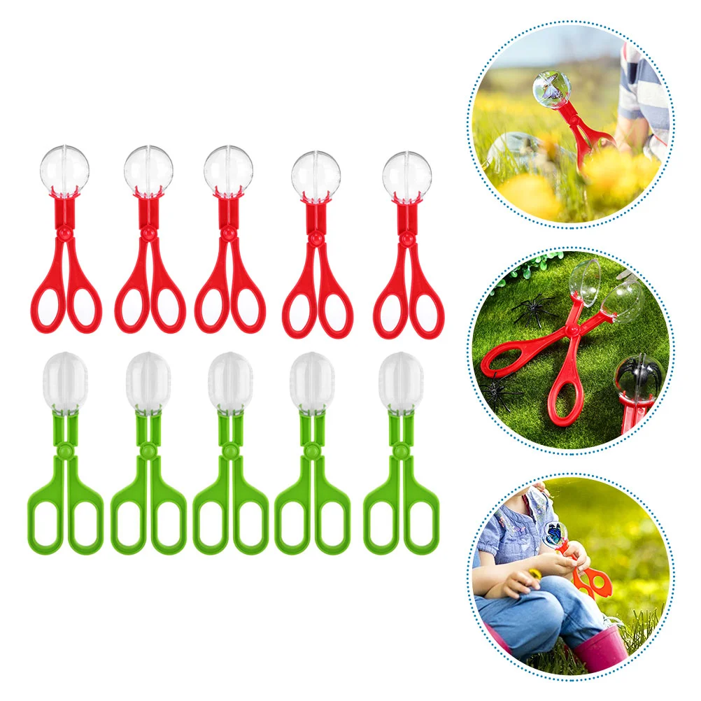 

10 Pcs Crawling Toys Insect Scissors Kid Outdoor Clips Bug Insert Catchers Plastic Clamps Children Plaything Kids