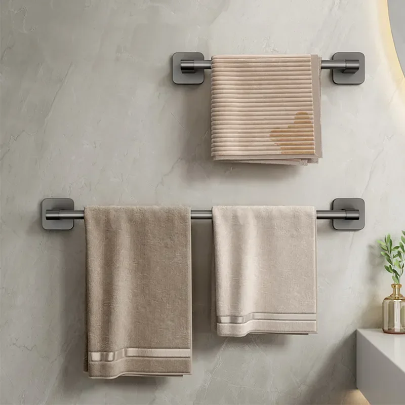 

Holder Towel Self-adhesive Towel Bathroom Shelves Bathroom No Rack Drilling Organizers Bar Kitchen Holders Towel Storages Towel
