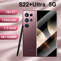 global version s22 ultra 7 3in 5g smartphone 16gb1t 48100mp 10 core 7300mah cellphone unlock dual sim dual standby phone