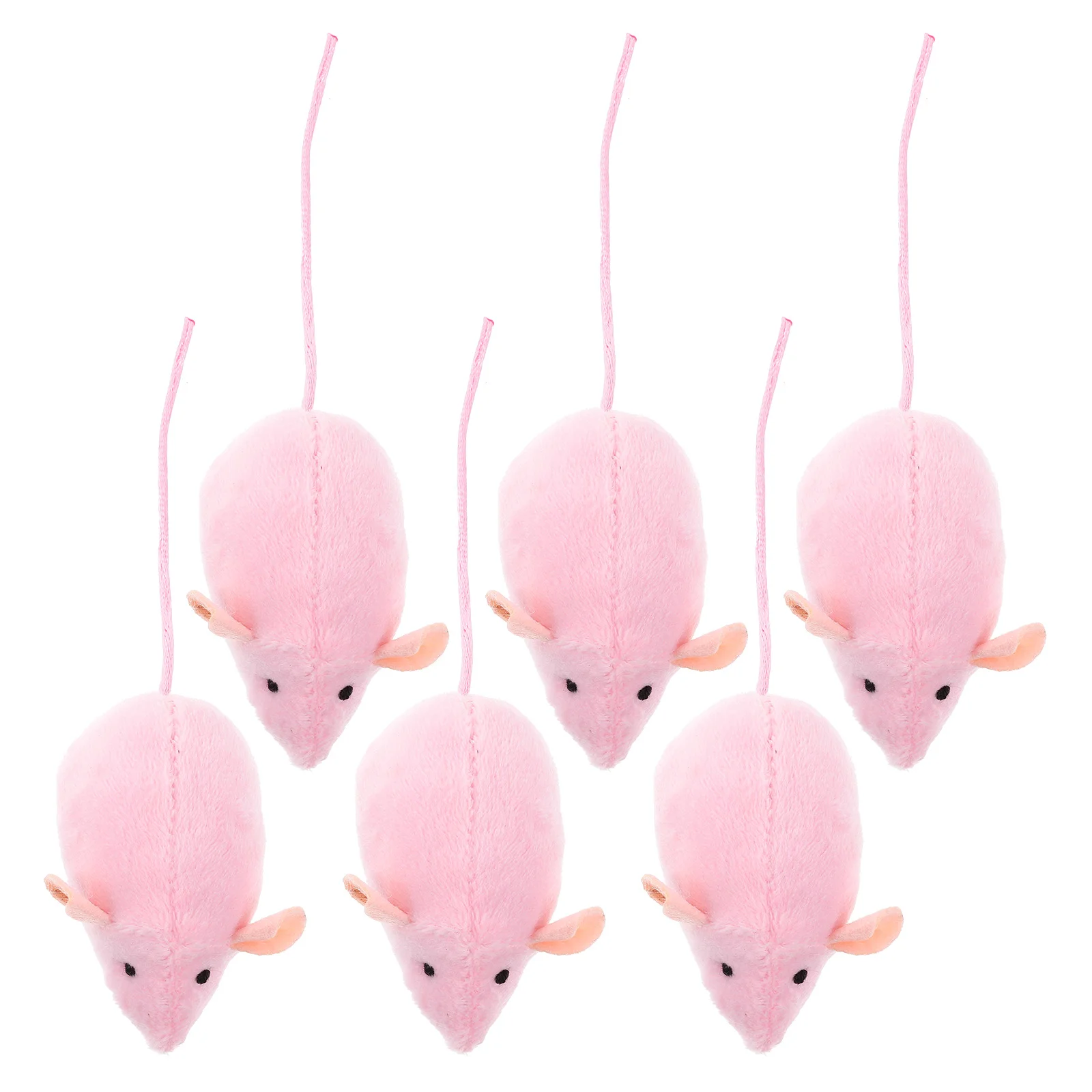 

6pcs Colored Mice Shaped Toy Interactive Catnip Stuffed Cat Toy Mice Cat Toy