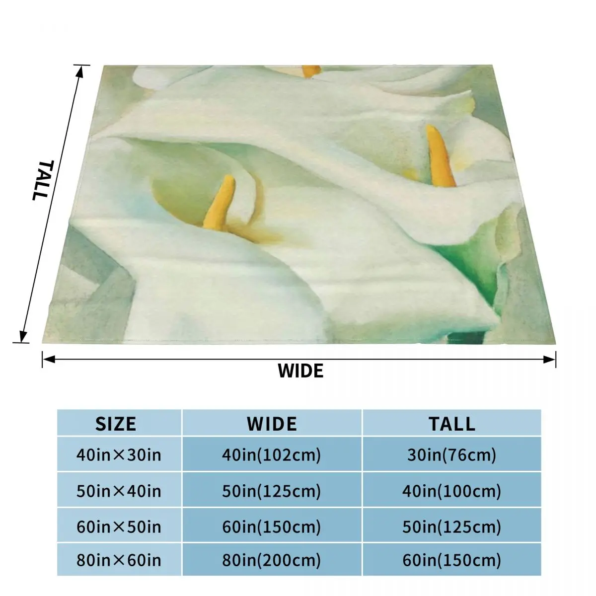 Ультрамягкое одеяло из микрофлиса Georgia O Keeffe Calla Lillies