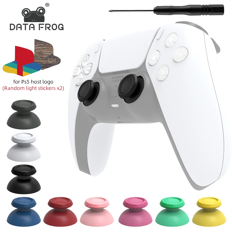 

DATA FROG 6 PCS Black 3D Joystick Caps for Sony PlayStation 5 PS5 DualSense Controller Thumbstick Analog Thumb Sticks Grip Cover