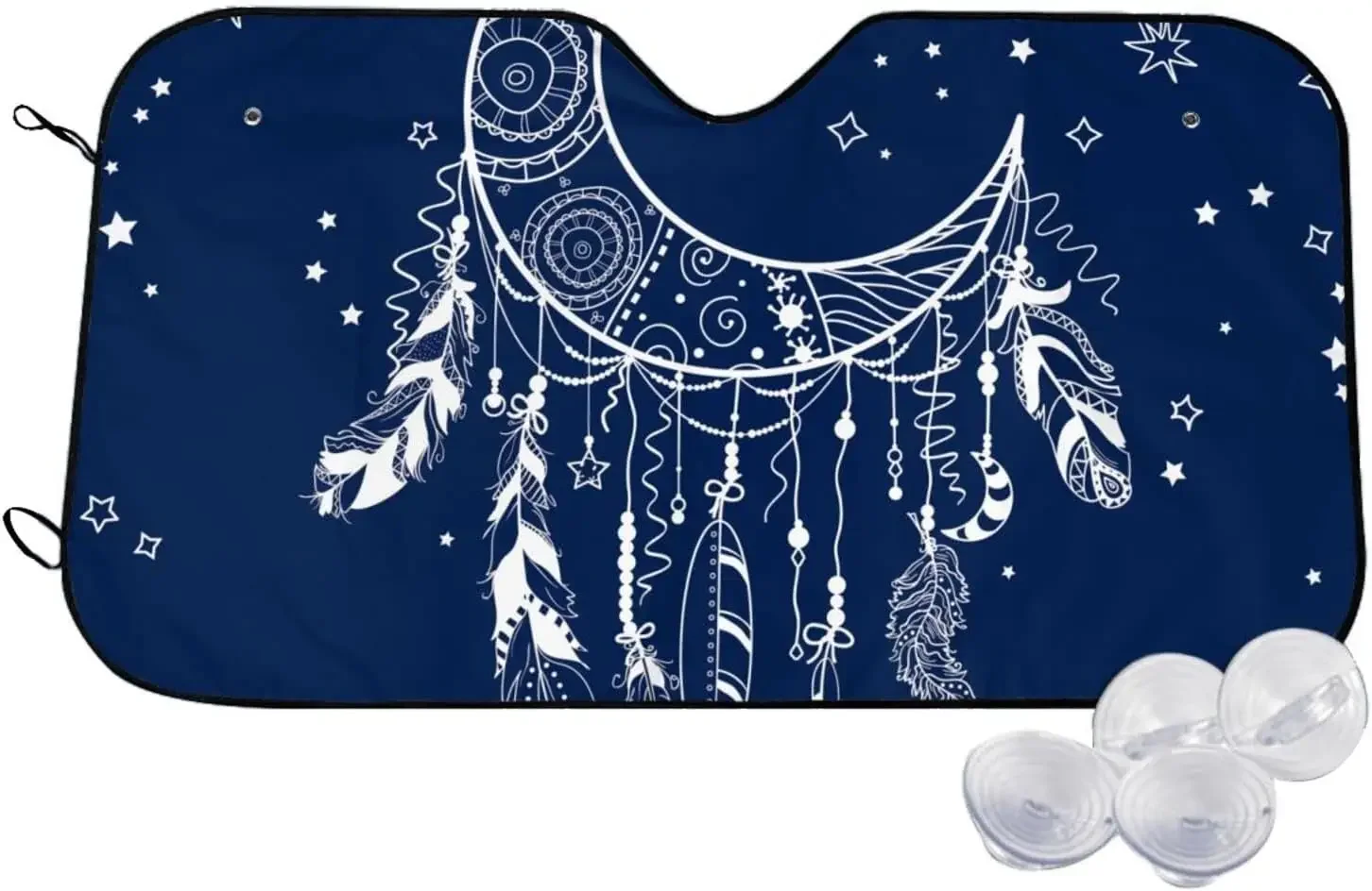 Абстрактное искусство лунные перья солнцезащитный козырек на переднее окно для