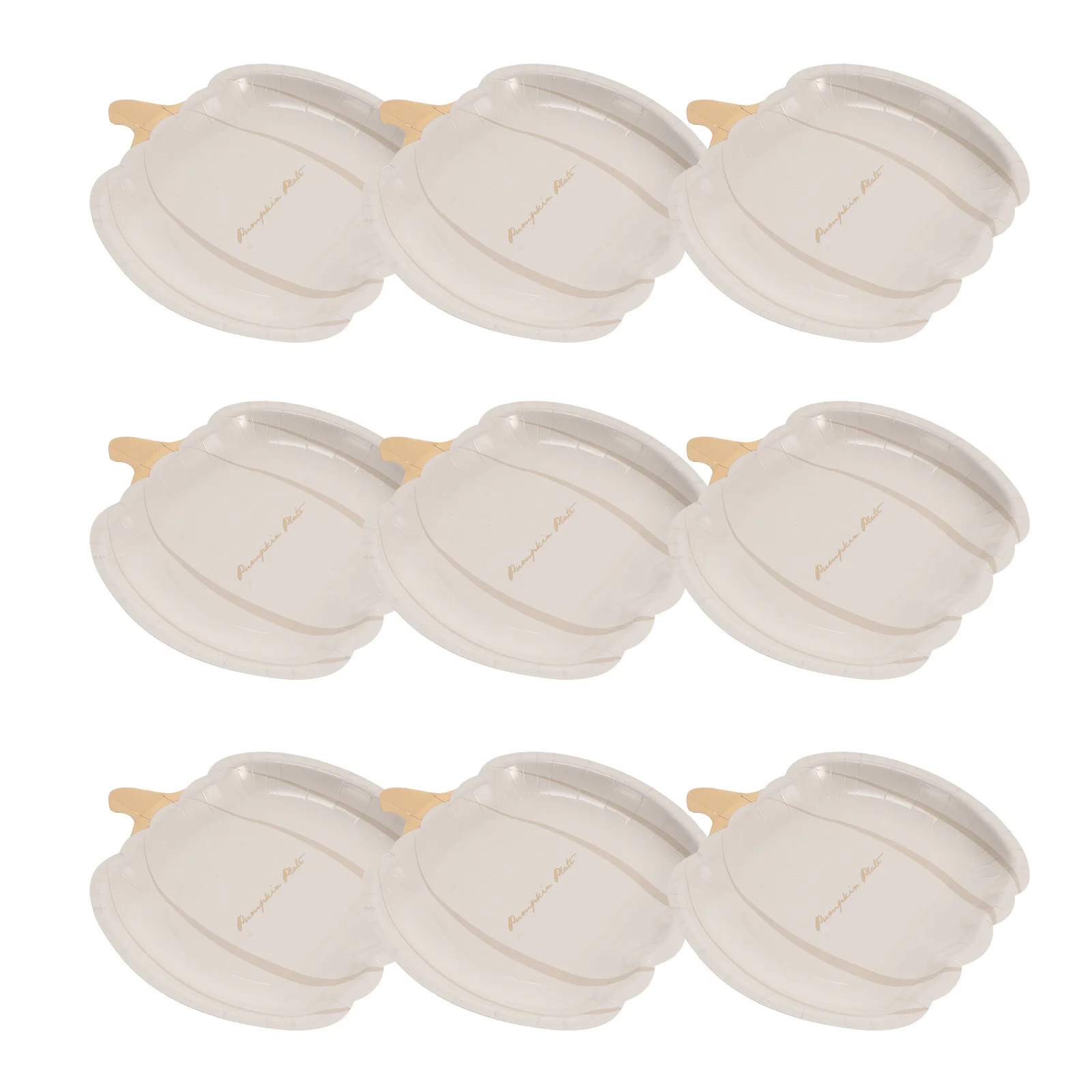 

Plates Pumpkinpaper Party Plate Dessert Dinnerware Fall Disposable Shaped Bowl Set Bowls Dishes White Dishsalad Platter
