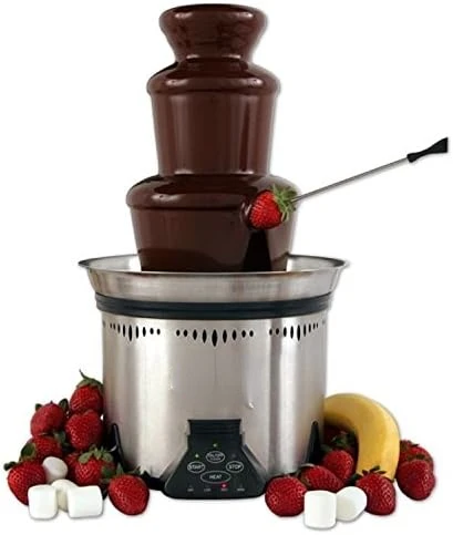 

Elite Chocolate Fountain for Home, Whisper Quiet Motor, Chocolate Fondue Fountain , Stainless Steel Heated Basin, QuickSet Tier