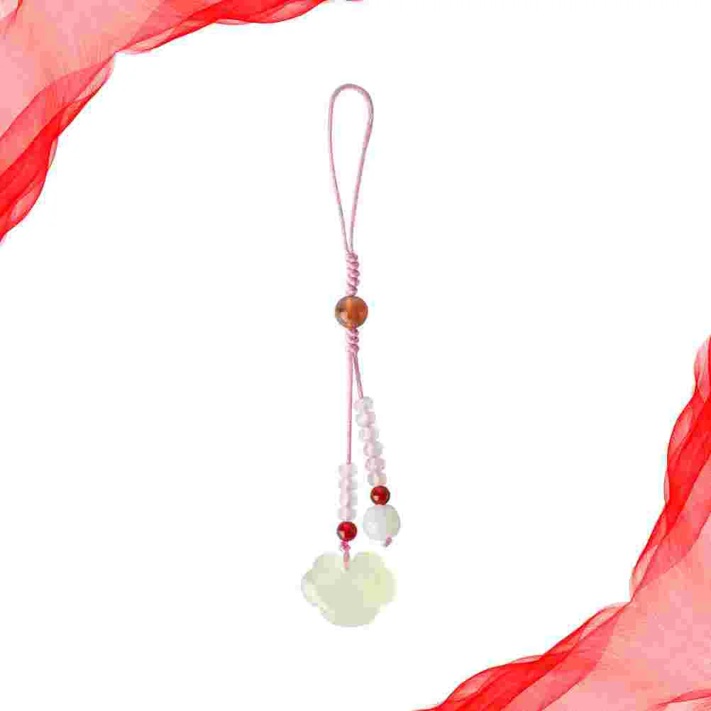 

1PC Mobile Phone Pendant Chinese Style Mobile Phone Pendant Stylish Keychain Pendant Natural Jade Stone Pendant Phone Decor for