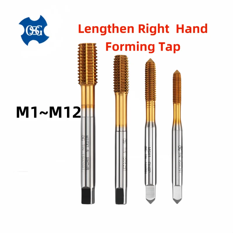 1 шт. длинный хвостовик HSSE 80 мм 100 120 150 с оловянным формовочным метчиком M1.2 M1.4 M2 M3 M4