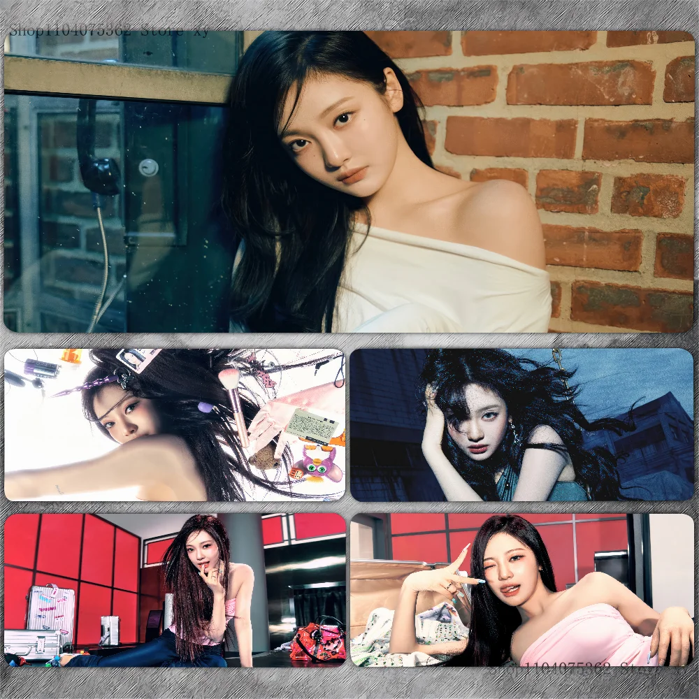 Kpop Korean Girl Group Aespa Ningning Mousepad Large Keyboard Desk Mat Gaming Mouse Pad LockEdge Non-slip