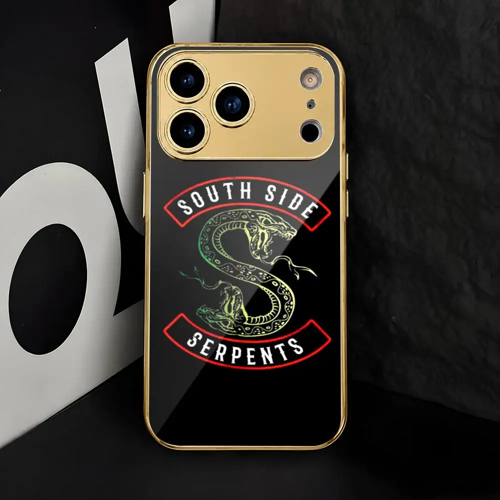 Чехол для телефона South Side Serpents для iPhone 17 16 15 14 13 12 Pro Max Plus, с гальваническим металлическим каркасом, тонкий, противоскользящий (art.: 3920db9da007d) - 3920db9da007d