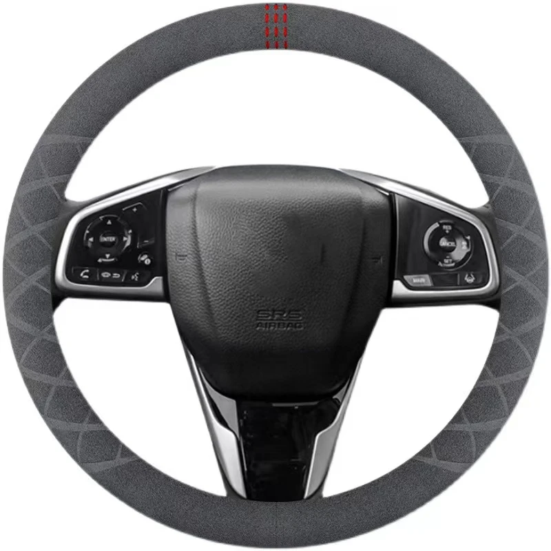 

Black Suede Hand Sew Comfortable Soft Steering Wheel Cover For Honda Civic Civic 10 2016-2020 CRV CR-V 2017-2020 Clarity Parts