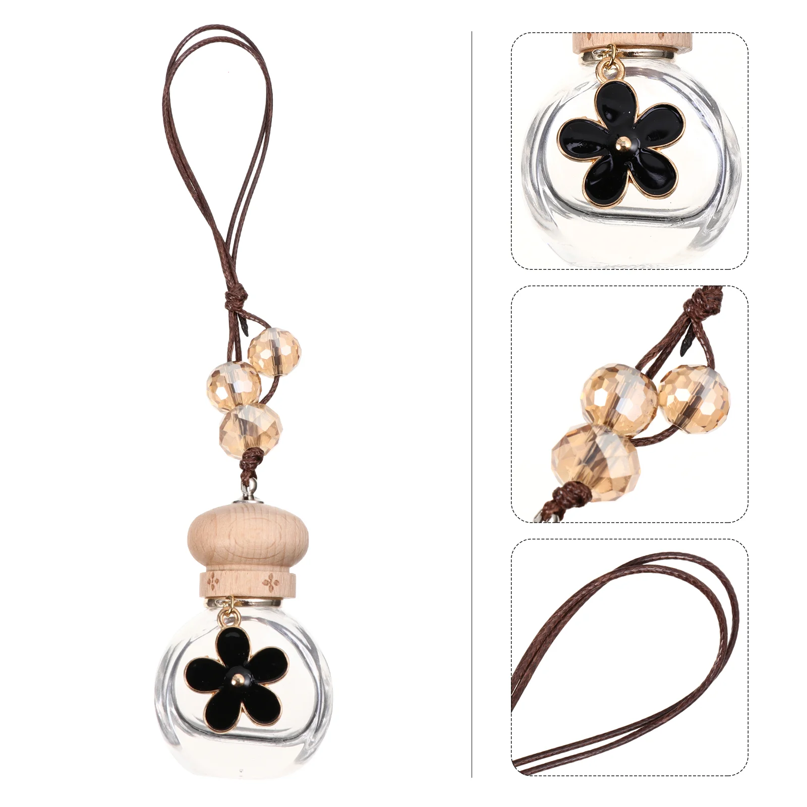 

Pendant Hanging Perfume Lecythus Car Air Rearview Mirror Interior Decorations Wooden Ornament