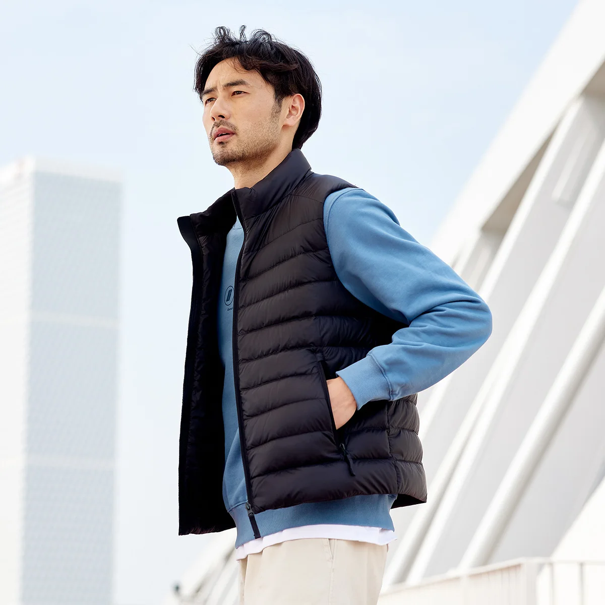 TANBOER Filling Power 600+ Anti-wrinkle Winter Vest Packable 90% Duck Down Sleeveless  Jakcet TF216023