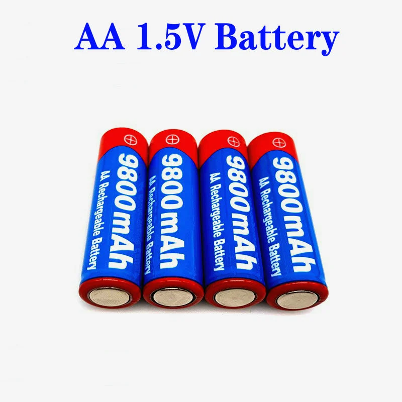 

2023 New2~20pcs/lot Brand AA Rechargeable Battery 9800mah 1.5V New Alkaline Rechargeable Batery for Led Light Toy Mp3