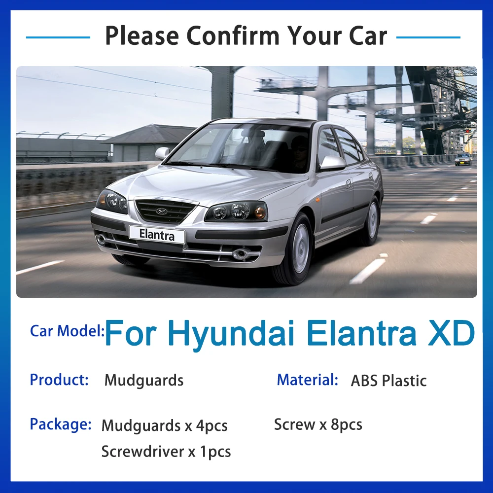 Автомобильный брызговик 3-го поколения для Hyundai Elantra 2001-2006 (XD) 4 шт. аксессуары