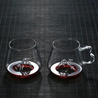 japan 3d mountain whiskey glass glacier old fashioned whisky rock glasses whiskey glass vodka cup wine tumbler
