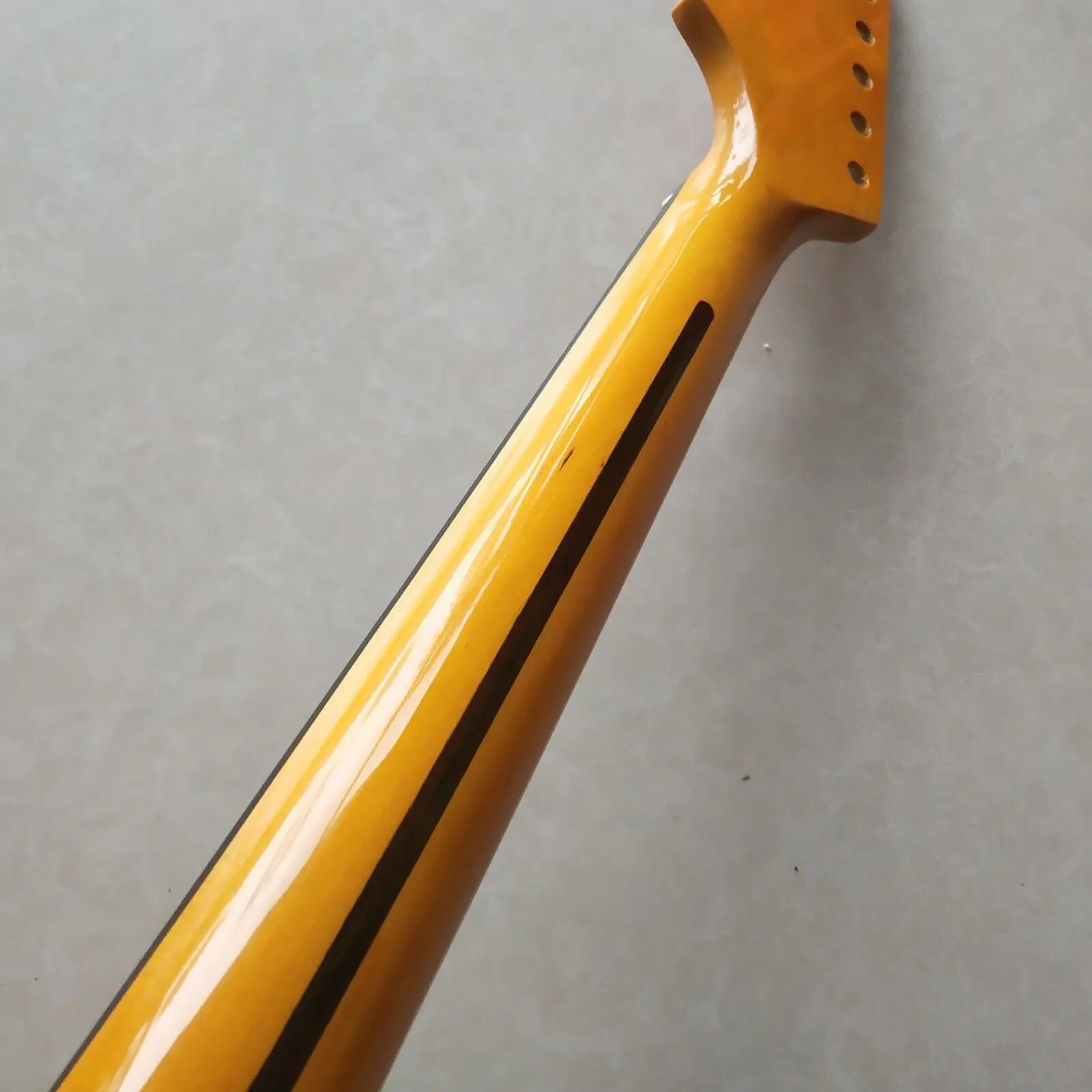 Maple Yellow Guitar Neck 22fret 25.5inch Maple Fretboard Dot Inlay Big head part enlarge