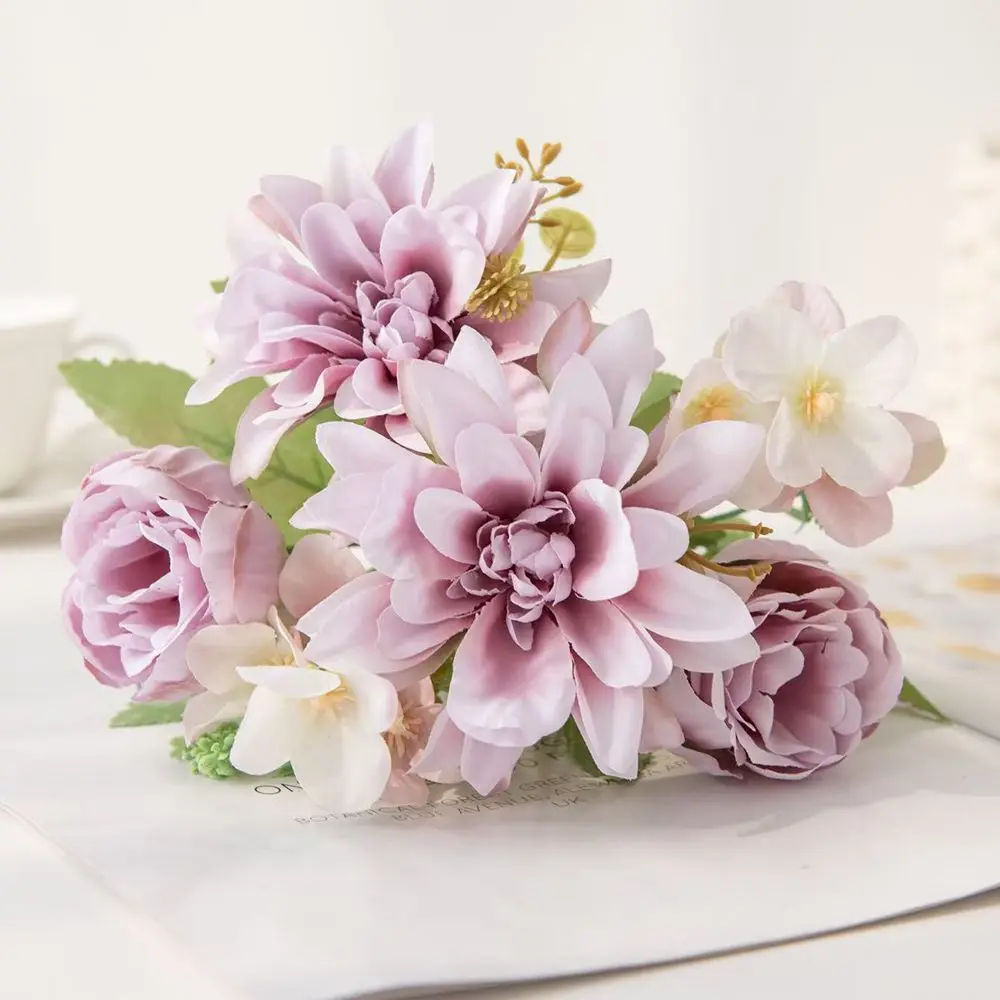 

Искусственный шелковый цветок георгина пион для свадьбы