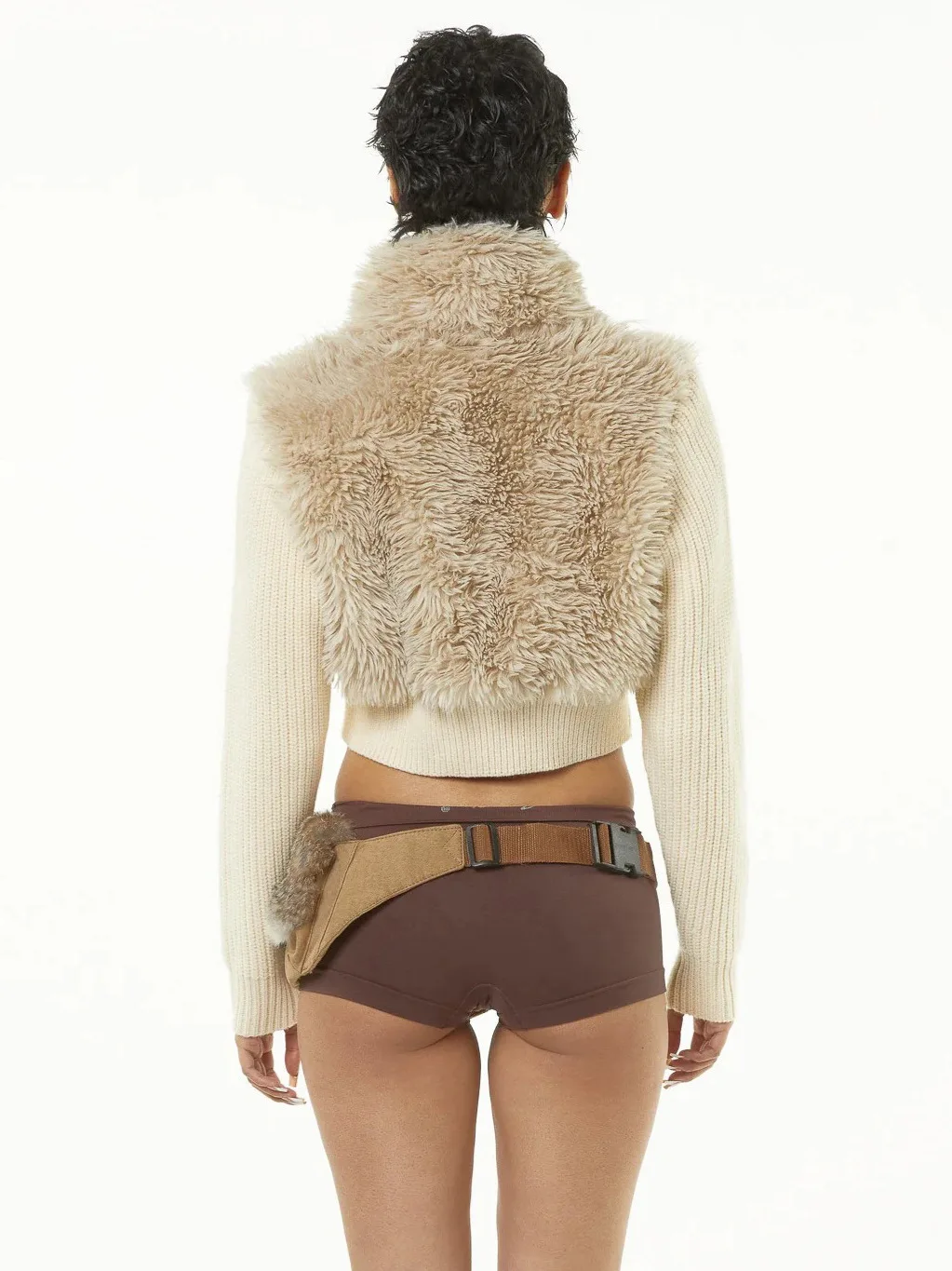 Женская куртка в американском уличном стиле с кожаным плетением и курткой из